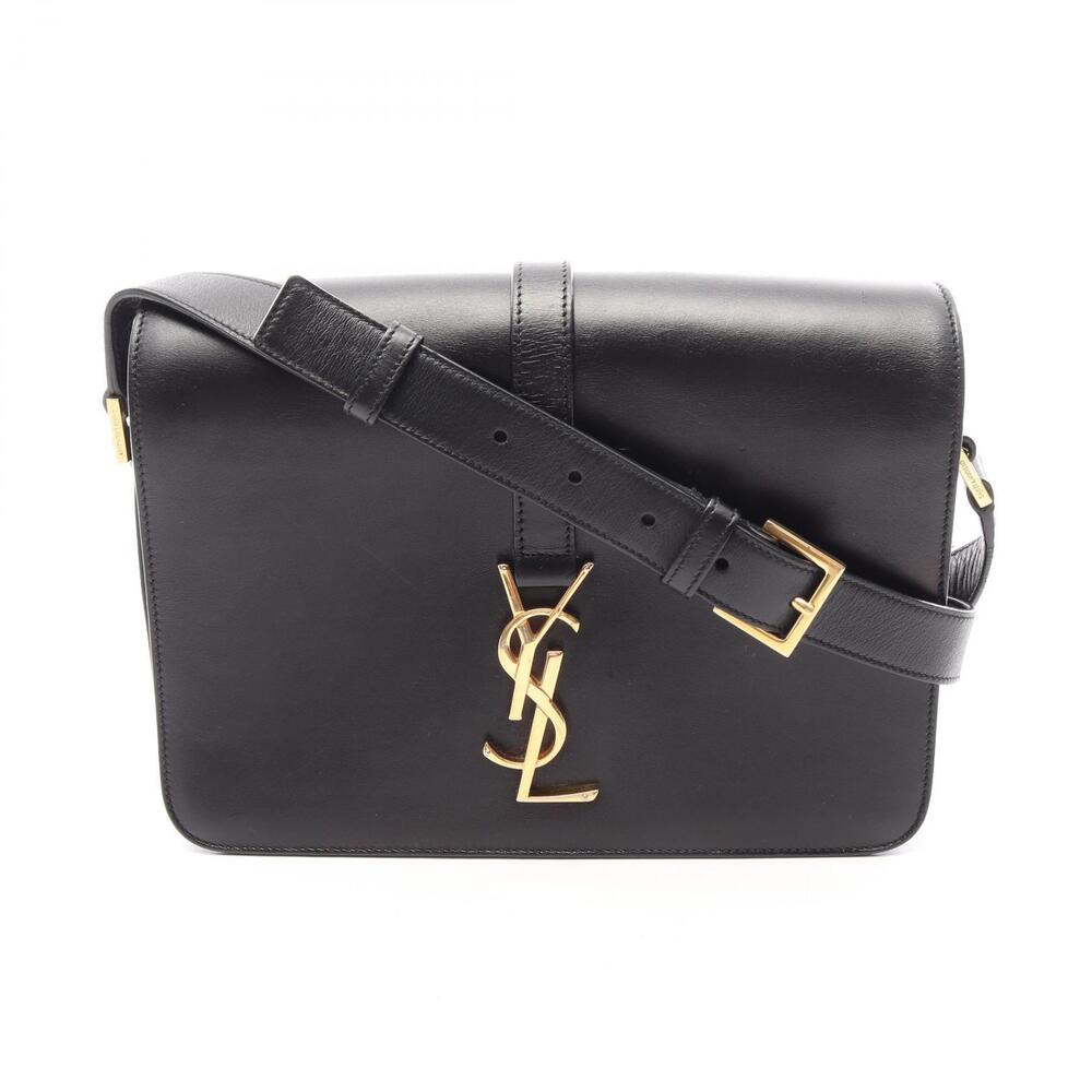 Saint Laurent Paris Universite Shoulder Bag Leather Black